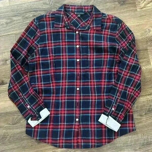 Brooks Brothers Woman’s Size 12 Multicolor Plaid Button Up Shirt